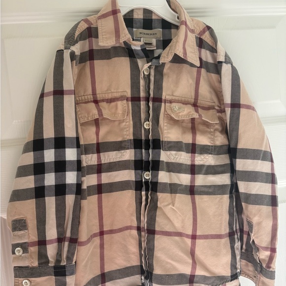 Burberry Black and Cream Plaid Shirt - Picture 1 of 5
